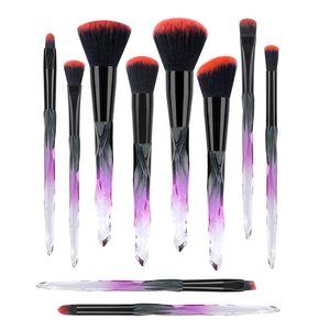 Beautiful Makeup Brushes, Make Up Brushes Set Transparent Handle for Blush